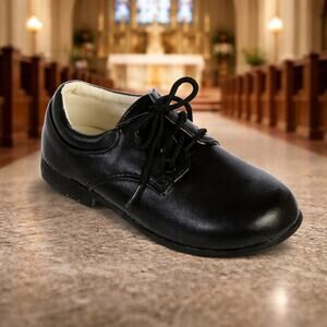 NEW Boy's Communion Dress Shoe - Black/Matte Lace Up - Size 2